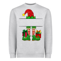 Heather Grey christmas elf custom name Heavyweight Sweatshirt - Artiststas