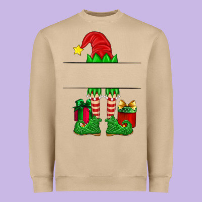 Christmas Elf Custom Name Heavyweight Sweatshirt Designed By Artiststas