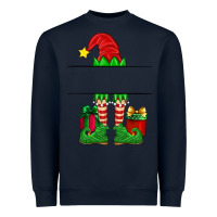Navy christmas elf custom name Heavyweight Sweatshirt - Artiststas