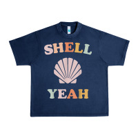 Navy vintage retro shell yeah beach tropical vacation gifts t shirt Urban Heavy Tee - longCreatives