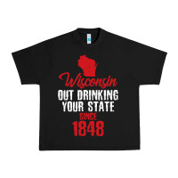 Black Wisconsin Out Drinking Your State Since 1848 Urban Heavy Tee - longCreatives