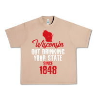 Burro Wisconsin Out Drinking Your State Since 1848 Urban Heavy Tee - longCreatives