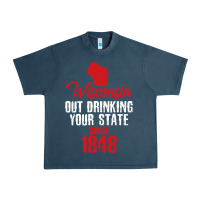 Midnight Navy Wisconsin Out Drinking Your State Since 1848 Urban Heavy Tee - longCreatives