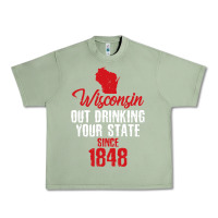 Oil Green Wisconsin Out Drinking Your State Since 1848 Urban Heavy Tee - longCreatives