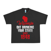 Pigment Black Wisconsin Out Drinking Your State Since 1848 Urban Heavy Tee - longCreatives