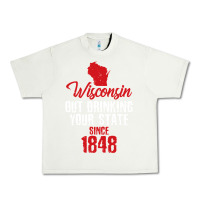 Pistachio Wisconsin Out Drinking Your State Since 1848 Urban Heavy Tee - longCreatives