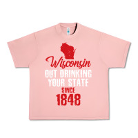 Salmon Wisconsin Out Drinking Your State Since 1848 Urban Heavy Tee - longCreatives