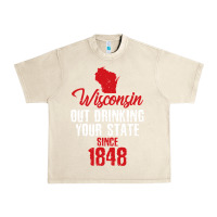 Sandshell Wisconsin Out Drinking Your State Since 1848 Urban Heavy Tee - longCreatives