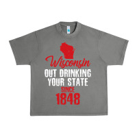 Tornado Wisconsin Out Drinking Your State Since 1848 Urban Heavy Tee - longCreatives