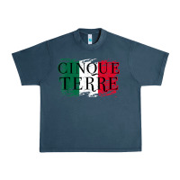Midnight Navy cinque terre italy travel distressed t shirt Urban Heavy Tee - longCreatives