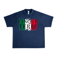 Navy cinque terre italy travel distressed t shirt Urban Heavy Tee - longCreatives