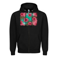 Black easter spring leopard serape background Zipper Hoodie - Artiststas