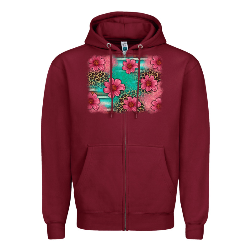 Easter Spring Leopard Serape Background Zipper Hoodie by Artiststas | Teevron