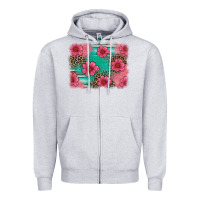 Heather Grey easter spring leopard serape background Zipper Hoodie - Artiststas