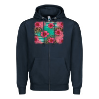 Navy easter spring leopard serape background Zipper Hoodie - Artiststas
