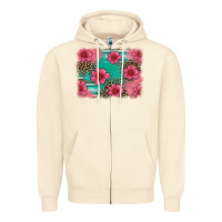 Sandshell easter spring leopard serape background Zipper Hoodie - Artiststas
