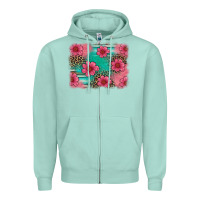 Seafoam easter spring leopard serape background Zipper Hoodie - Artiststas