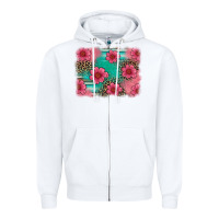 White easter spring leopard serape background Zipper Hoodie - Artiststas