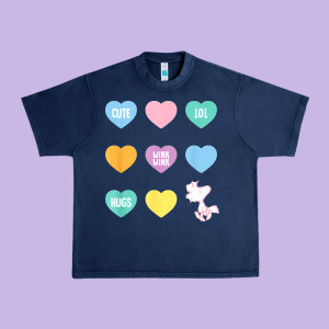 Peanuts Valentine Candy Heart Urban Heavy Tee Designed By Longcreatives