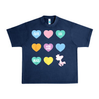 Navy peanuts valentine candy heart Urban Heavy Tee - longCreatives