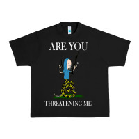 Black Are You Threatening Me Funny Cartoon Halloween Urban Heavy Tee - longCreatives