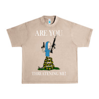 French Oak Are You Threatening Me Funny Cartoon Halloween Urban Heavy Tee - longCreatives