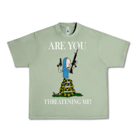 Oil Green Are You Threatening Me Funny Cartoon Halloween Urban Heavy Tee - longCreatives