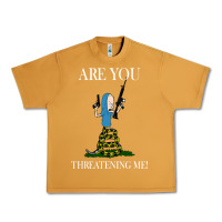 Peanut Butter Are You Threatening Me Funny Cartoon Halloween Urban Heavy Tee - longCreatives