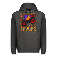 Charcoal Heather Easily Distracted By Trucks Premium Hoodie - CowhideDigitalArt