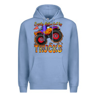 Colony Blue Easily Distracted By Trucks Premium Hoodie - CowhideDigitalArt