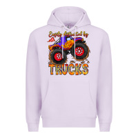 Lilac Easily Distracted By Trucks Premium Hoodie - CowhideDigitalArt