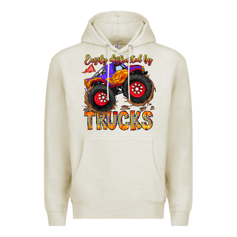 Easily Distracted By Trucks Premium Hoodie by CowhideDigitalArt | Teevron