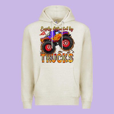 Easily Distracted By Trucks Premium Hoodie Designed By Cowhidedigitalart