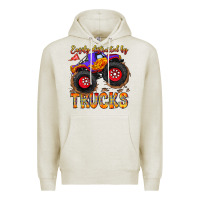 Oatmeal Heather Easily Distracted By Trucks Premium Hoodie - CowhideDigitalArt