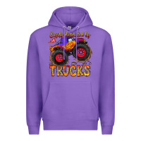 Purple Easily Distracted By Trucks Premium Hoodie - CowhideDigitalArt