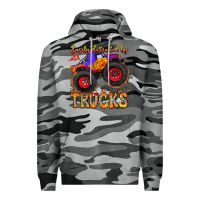 Slate Camo Easily Distracted By Trucks Premium Hoodie - CowhideDigitalArt