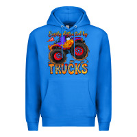 True Royal Easily Distracted By Trucks Premium Hoodie - CowhideDigitalArt