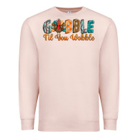 Pale Pink gobble till you wobble Premium Sweatshirt - BarkalooDesign
