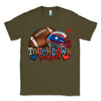 Army Green Touchdown season American football 4th of july Classic Tee - HowdyJamesFarm