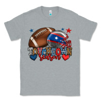 Heather Grey Touchdown season American football 4th of july Classic Tee - HowdyJamesFarm