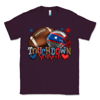 Plum Touchdown season American football 4th of july Classic Tee - HowdyJamesFarm
