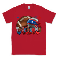 Red Touchdown season American football 4th of july Classic Tee - HowdyJamesFarm