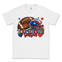 White Touchdown season American football 4th of july Classic Tee - HowdyJamesFarm