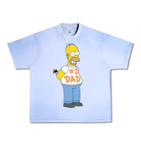 Grape Ice The Simpsons Homer Number 1 Dad Father's Day V2 Urban Heavy Tee - longCreatives