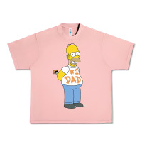 Salmon The Simpsons Homer Number 1 Dad Father's Day V2 Urban Heavy Tee - longCreatives