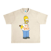 Sandshell The Simpsons Homer Number 1 Dad Father's Day V2 Urban Heavy Tee - longCreatives