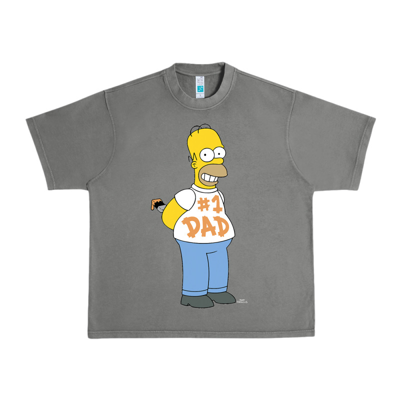 The Simpsons Homer Number 1 Dad Father's Day V2 Urban Heavy Tee by longCreatives | Teevron
