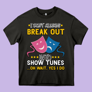 My Brain Is 95% Show Tunes. Funny Theatre Gift. Heavy Core Tee Designed By Bettercallsaul
