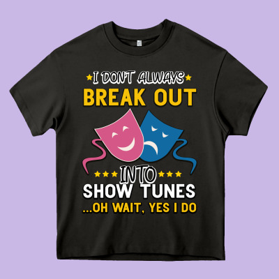 My Brain Is 95% Show Tunes. Funny Theatre Gift. Heavy Core Tee Designed By Bettercallsaul