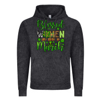 Vintage Black St. Patrick's Blessed women are born in March Vintage Hoodie - OliviaCreatesArt